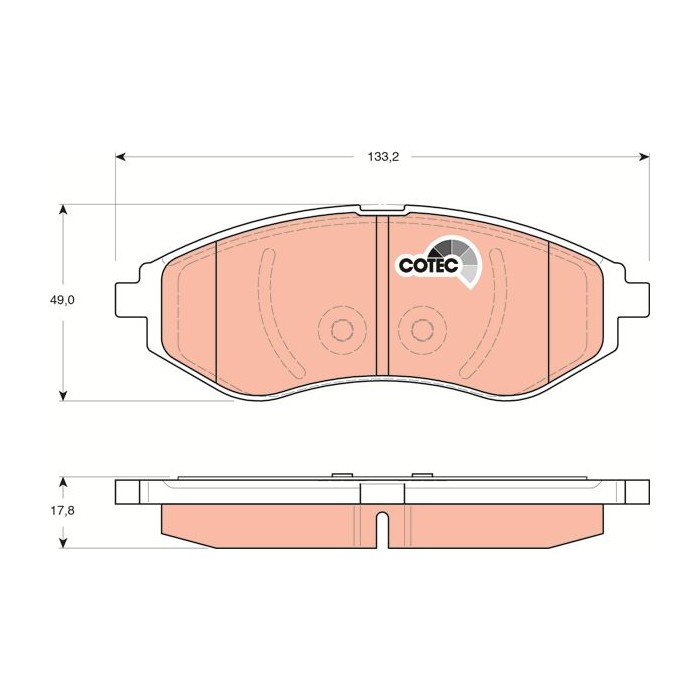 TRW COTEC Bremsbelagsatz, Scheibenbremse GDB3330