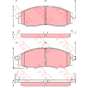 TRW COTEC Bremsbelagsatz, Scheibenbremse GDB3340