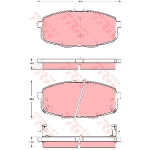 TRW COTEC Bremsbelagsatz, Scheibenbremse GDB3342