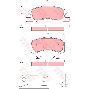 TRW COTEC Bremsbelagsatz, Scheibenbremse GDB3358