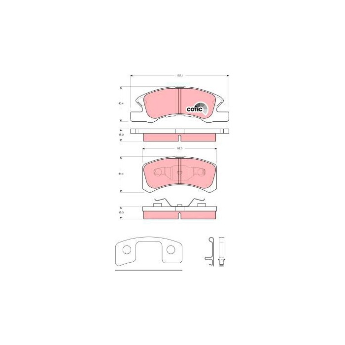 TRW COTEC Bremsbelagsatz, Scheibenbremse GDB3358