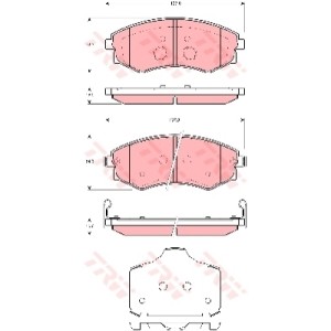 TRW Bremsbelagsatz, Scheibenbremse GDB3365