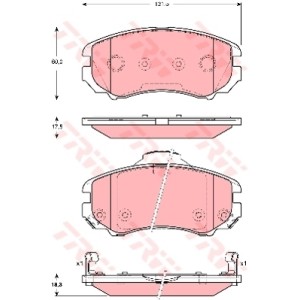 TRW COTEC Bremsbelagsatz, Scheibenbremse GDB3386