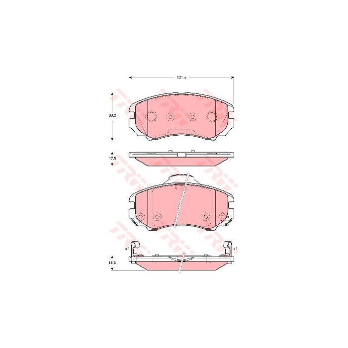 TRW COTEC Bremsbelagsatz, Scheibenbremse GDB3386