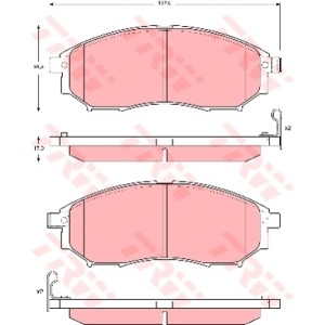 TRW COTEC Bremsbelagsatz, Scheibenbremse GDB3392