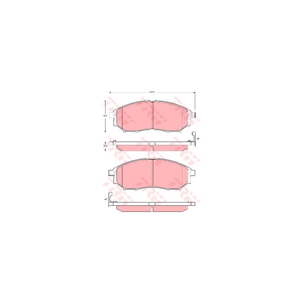 TRW COTEC Bremsbelagsatz, Scheibenbremse GDB3392