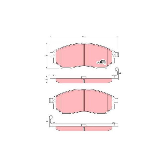 TRW COTEC Bremsbelagsatz, Scheibenbremse GDB3392