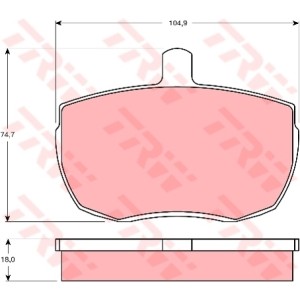 TRW Bremsbelagsatz, Scheibenbremse GDB341