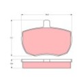 TRW Bremsbelagsatz, Scheibenbremse GDB341
