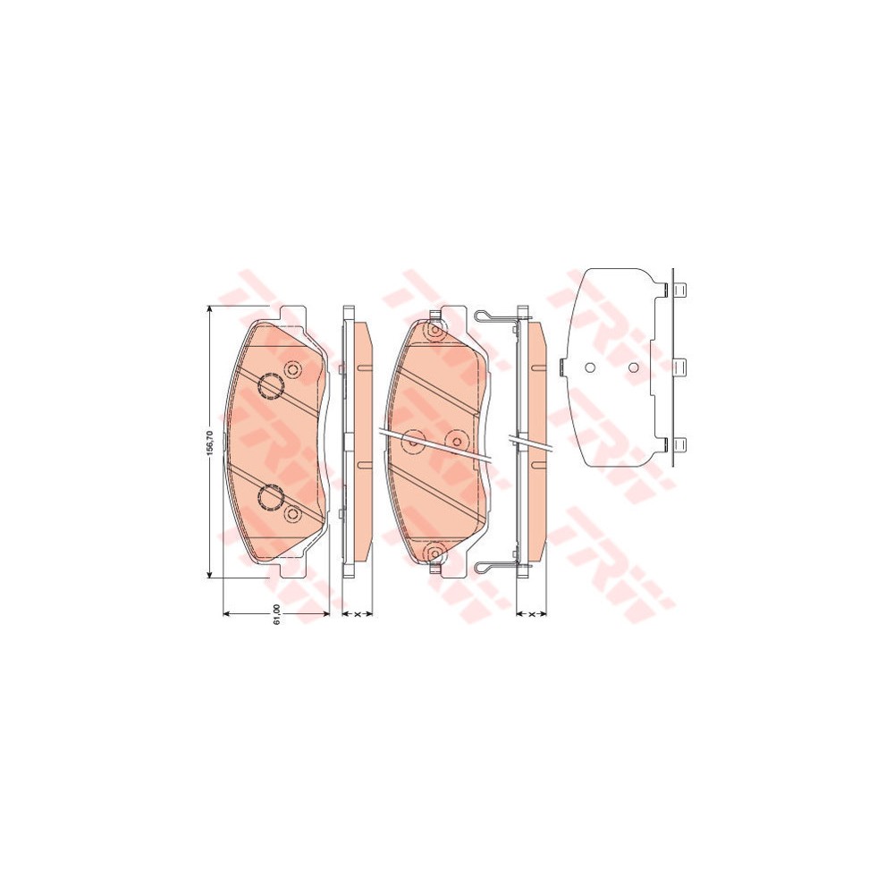 TRW COTEC Bremsbelagsatz, Scheibenbremse GDB3418