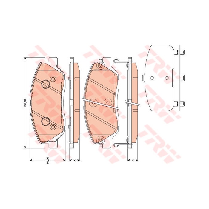TRW COTEC Bremsbelagsatz, Scheibenbremse GDB3418