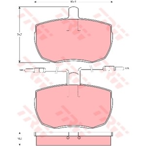 TRW Bremsbelagsatz, Scheibenbremse GDB342