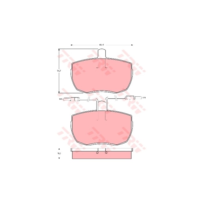 TRW Bremsbelagsatz, Scheibenbremse GDB342