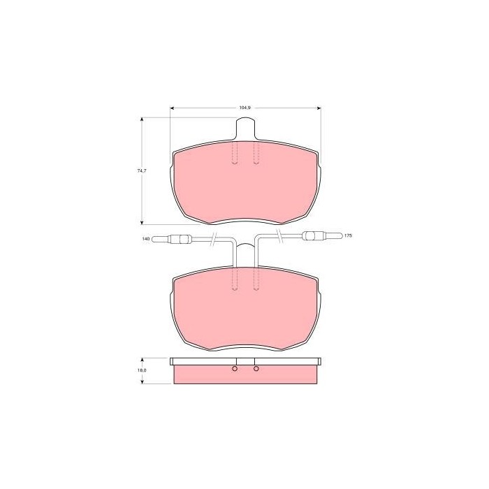TRW Bremsbelagsatz, Scheibenbremse GDB342