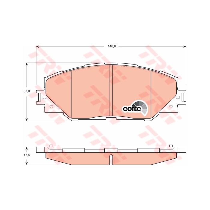 TRW COTEC Bremsbelagsatz, Scheibenbremse GDB3424
