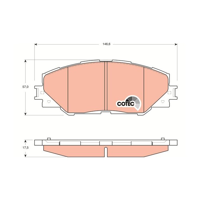 TRW COTEC Bremsbelagsatz, Scheibenbremse GDB3424