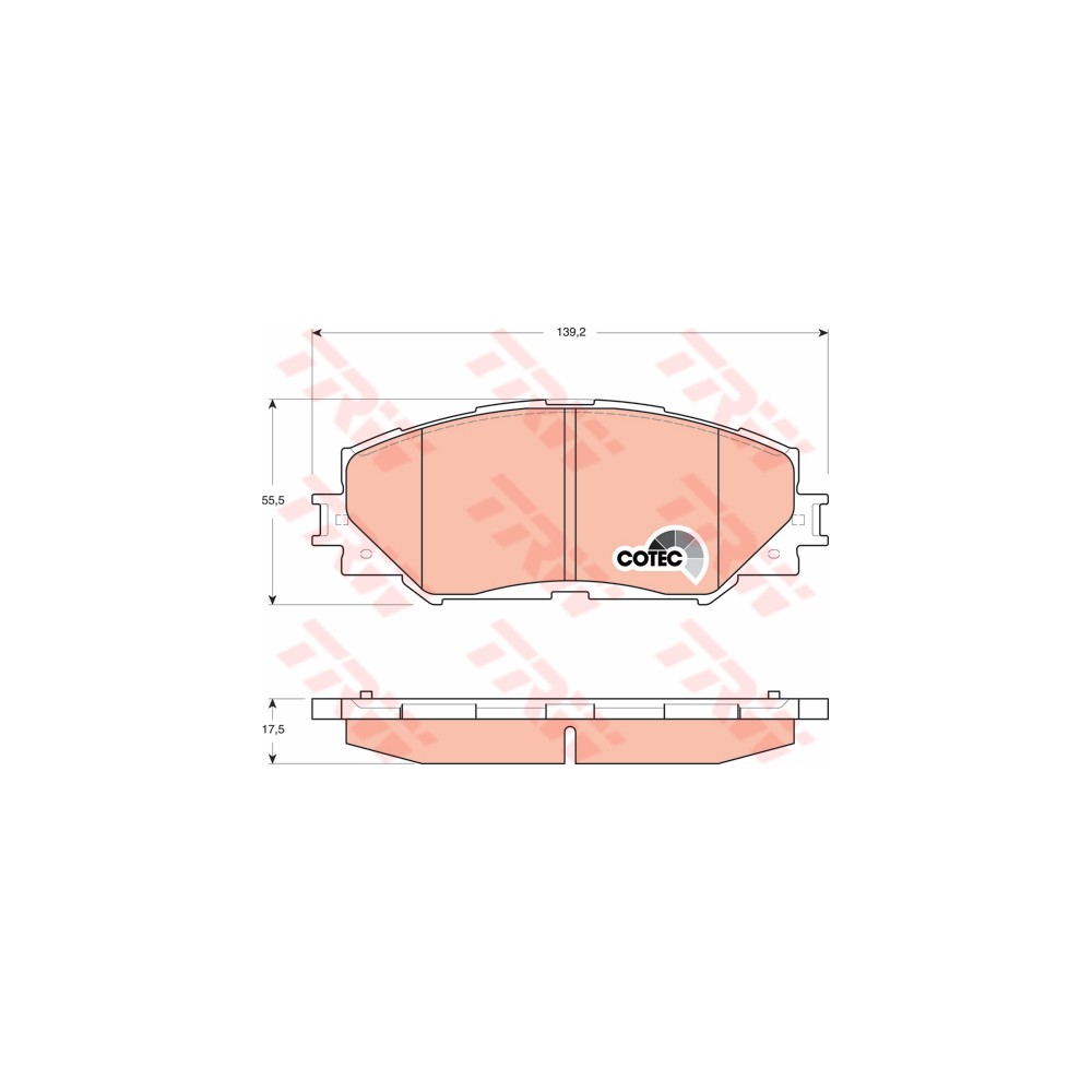 TRW COTEC Bremsbelagsatz, Scheibenbremse GDB3425