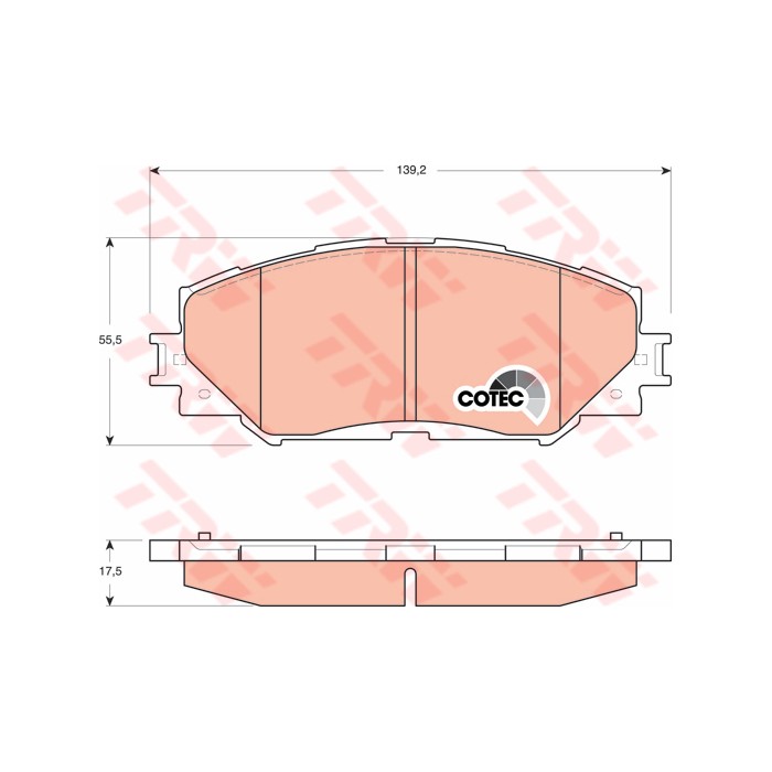 TRW COTEC Bremsbelagsatz, Scheibenbremse GDB3425