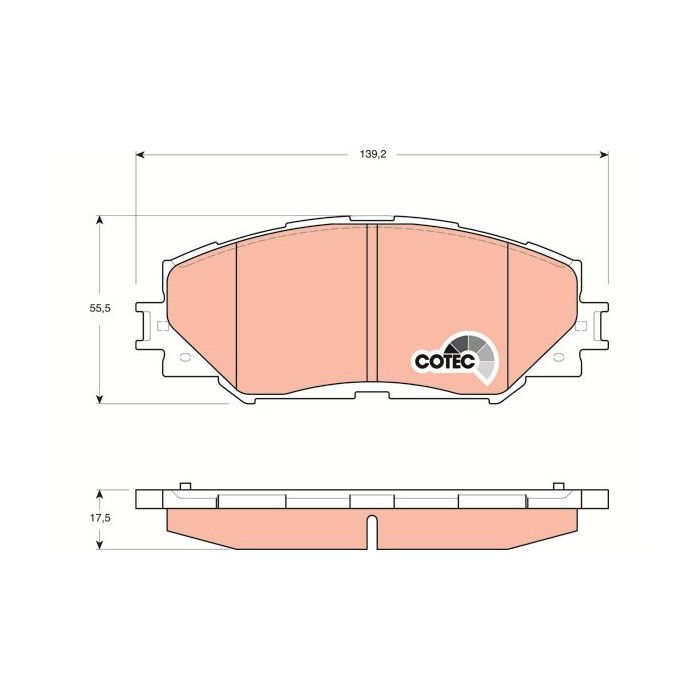TRW COTEC Bremsbelagsatz, Scheibenbremse GDB3425