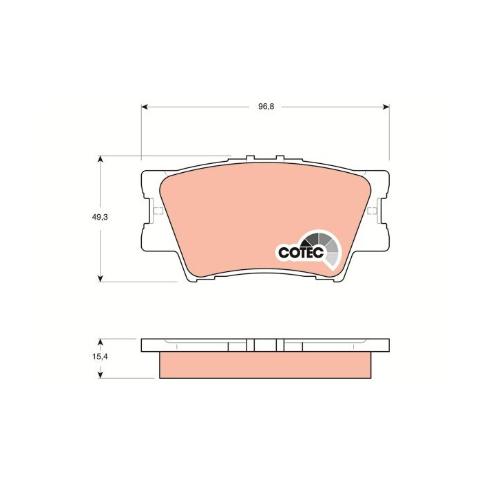 TRW COTEC Bremsbelagsatz, Scheibenbremse GDB3426