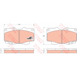 TRW COTEC Bremsbelagsatz, Scheibenbremse GDB3428