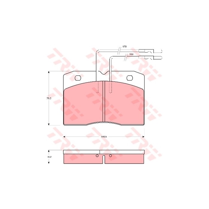 TRW Bremsbelagsatz, Scheibenbremse GDB343