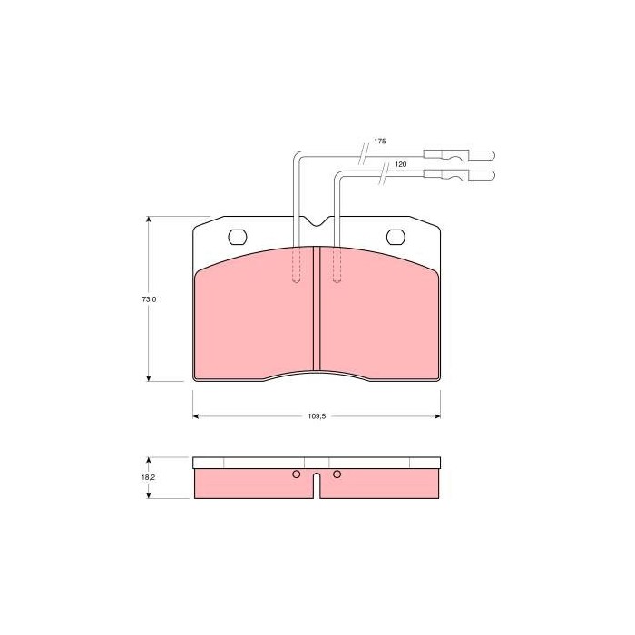 TRW Bremsbelagsatz, Scheibenbremse GDB343