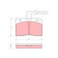 TRW Bremsbelagsatz, Scheibenbremse GDB343