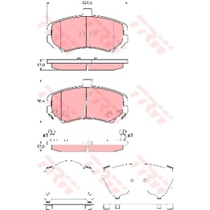 TRW Bremsbelagsatz, Scheibenbremse GDB3431