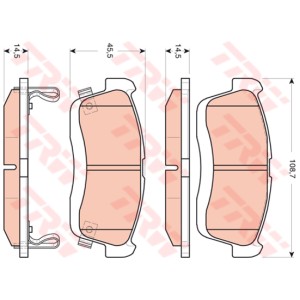 TRW COTEC Bremsbelagsatz, Scheibenbremse GDB3430