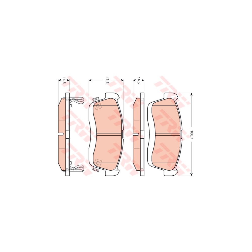 TRW COTEC Bremsbelagsatz, Scheibenbremse GDB3430