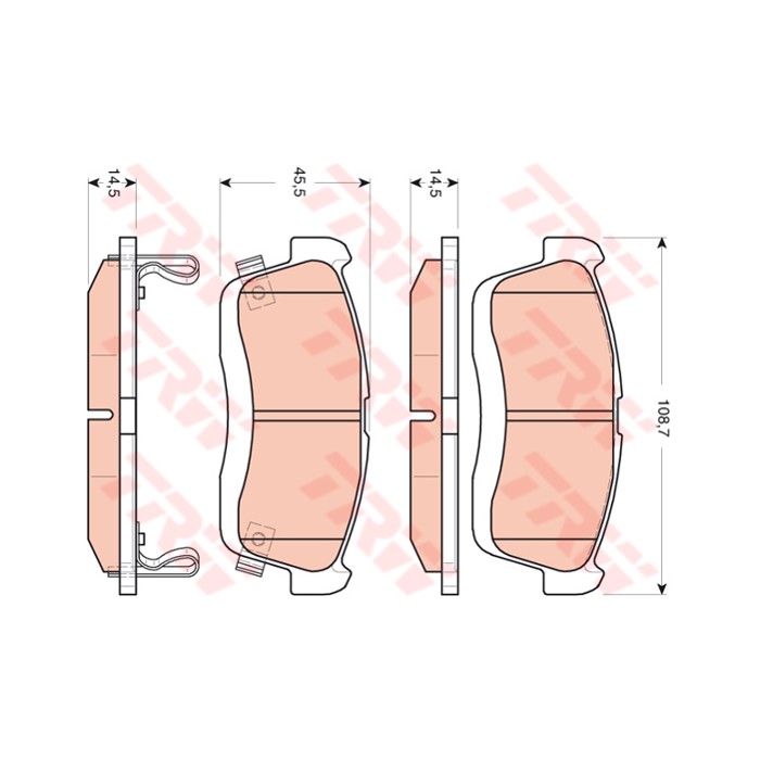 TRW COTEC Bremsbelagsatz, Scheibenbremse GDB3430