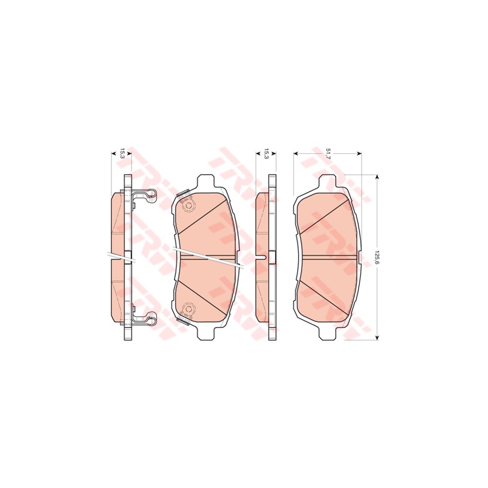 TRW COTEC Bremsbelagsatz, Scheibenbremse GDB3437