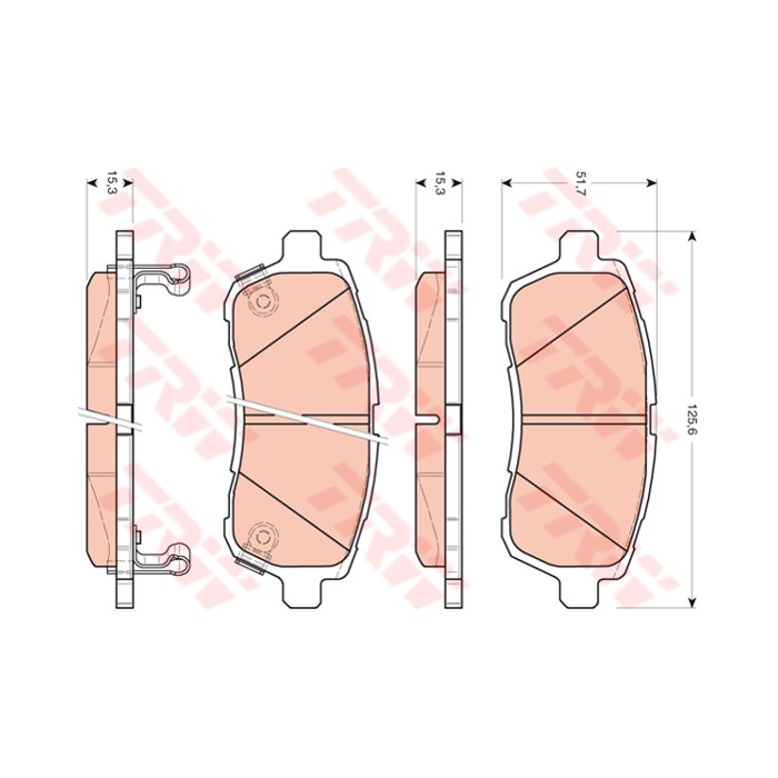TRW COTEC Bremsbelagsatz, Scheibenbremse GDB3437