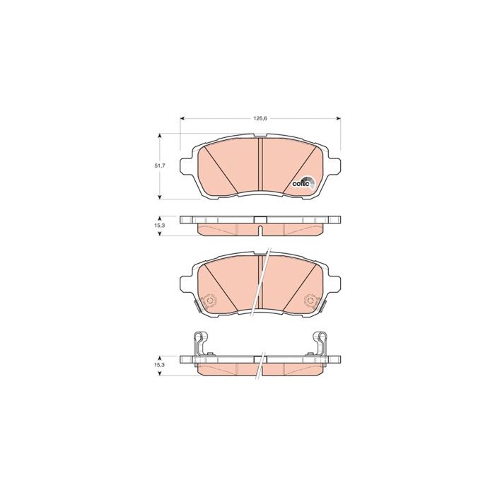 TRW COTEC Bremsbelagsatz, Scheibenbremse GDB3437