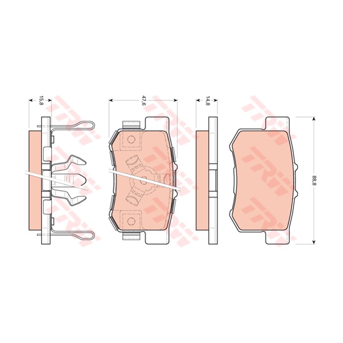 TRW COTEC Bremsbelagsatz, Scheibenbremse GDB3438
