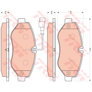 TRW Bremsbelagsatz, Scheibenbremse GDB3439