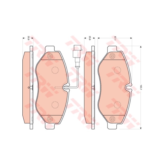 TRW Bremsbelagsatz, Scheibenbremse GDB3439
