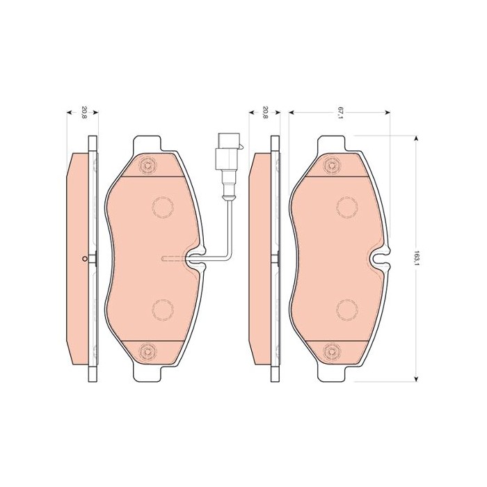 TRW Bremsbelagsatz, Scheibenbremse GDB3439