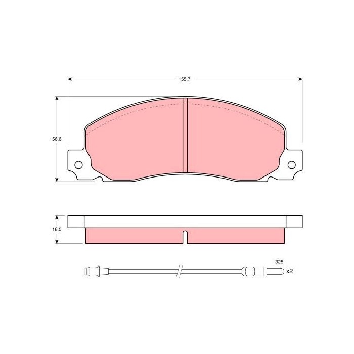 TRW Bremsbelagsatz, Scheibenbremse GDB344