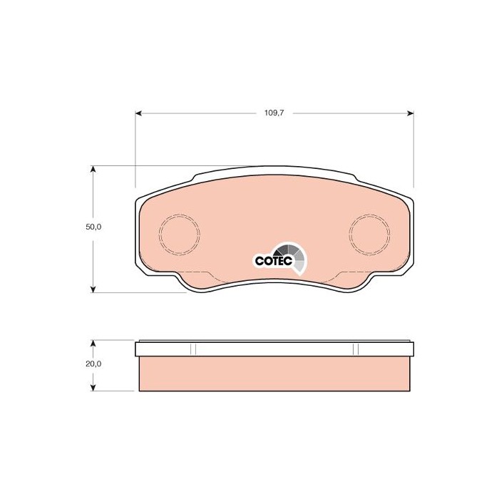 TRW COTEC Bremsbelagsatz, Scheibenbremse GDB3441