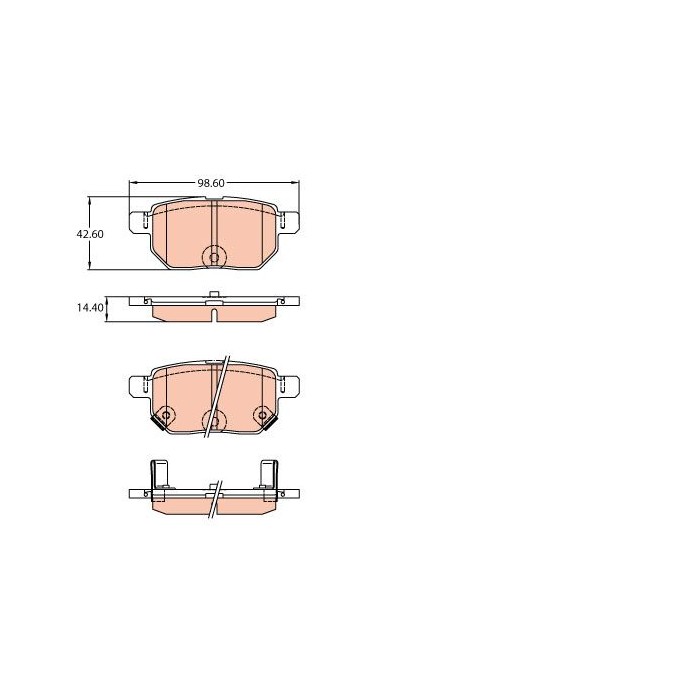 TRW COTEC Bremsbelagsatz, Scheibenbremse GDB3454