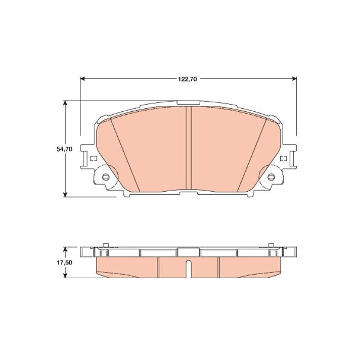 TRW Bremsbelagsatz, Scheibenbremse GDB3460