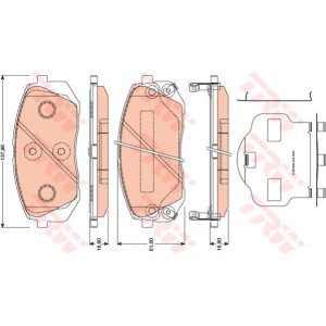 TRW COTEC Bremsbelagsatz, Scheibenbremse GDB3461
