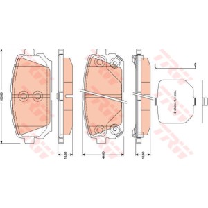 TRW COTEC Bremsbelagsatz, Scheibenbremse GDB3462