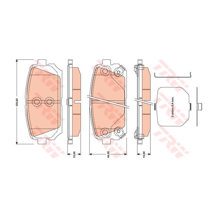 TRW COTEC Bremsbelagsatz, Scheibenbremse GDB3462