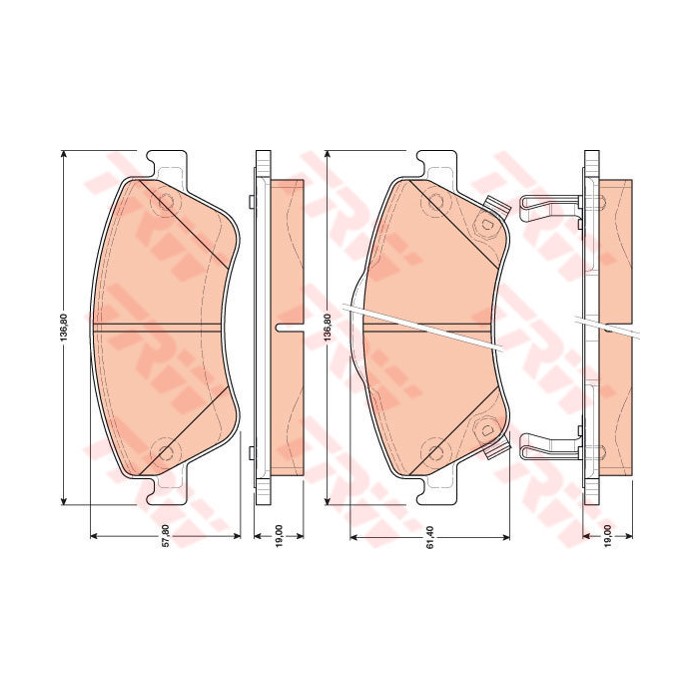 TRW COTEC Bremsbelagsatz, Scheibenbremse GDB3481