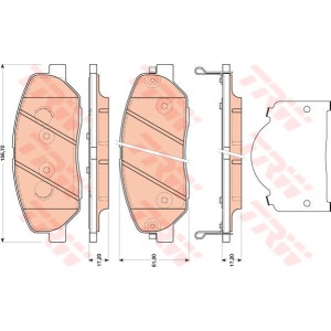 TRW Bremsbelagsatz, Scheibenbremse GDB3483