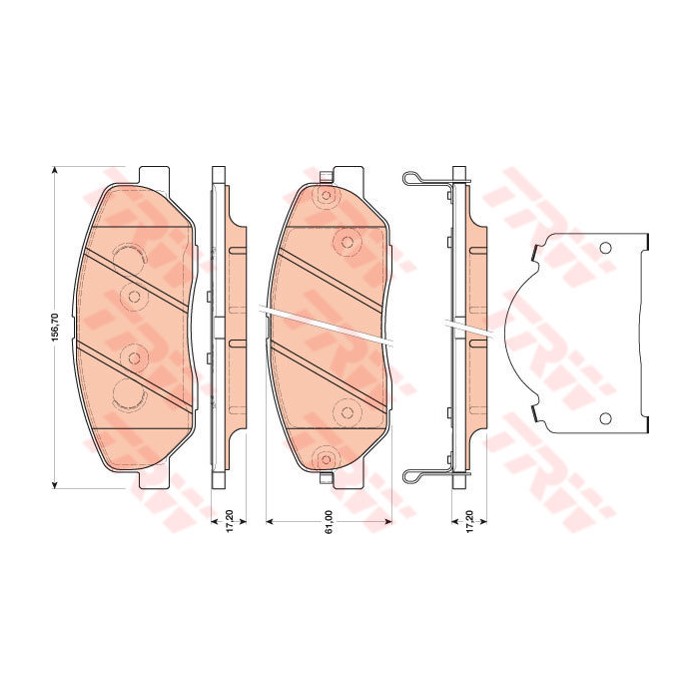 TRW Bremsbelagsatz, Scheibenbremse GDB3483