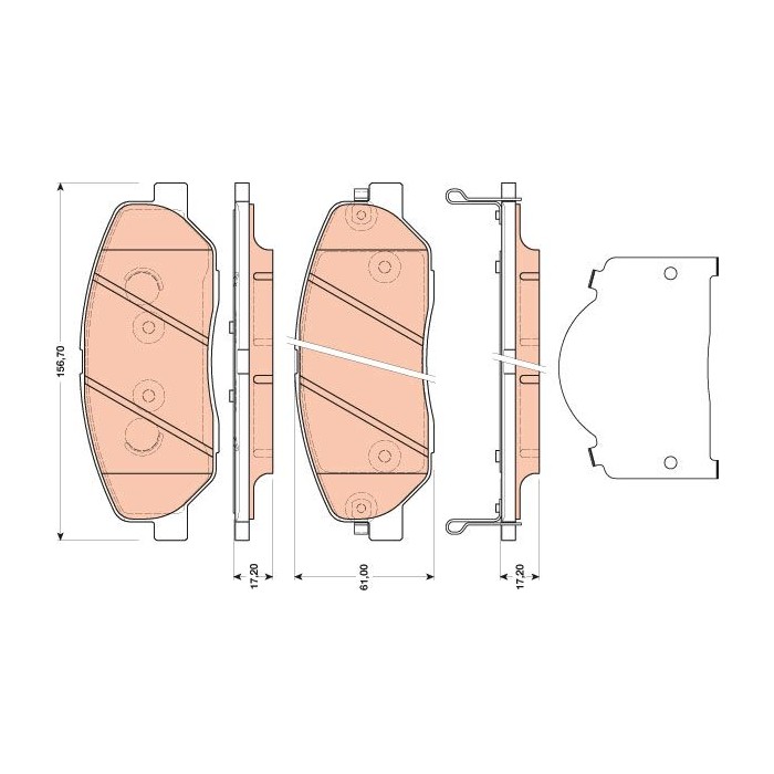TRW Bremsbelagsatz, Scheibenbremse GDB3483
